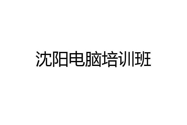 沈阳电脑培训班