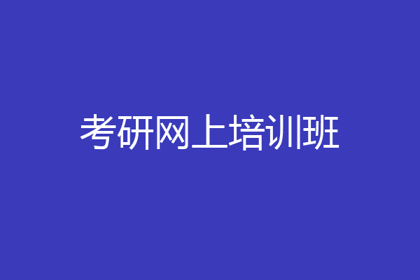 考研网上培训班