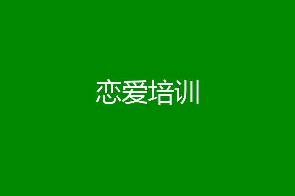 恋爱培训
