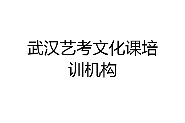 武汉艺考文化课培训机构