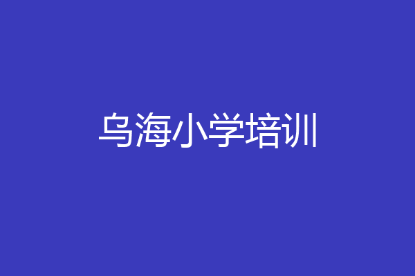 乌海小学培训