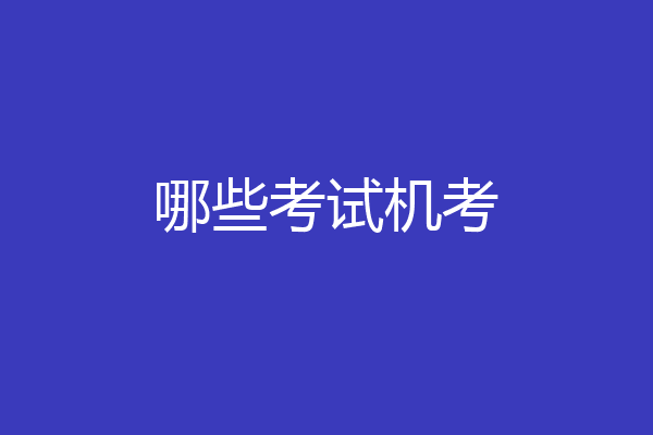 哪些考试机考