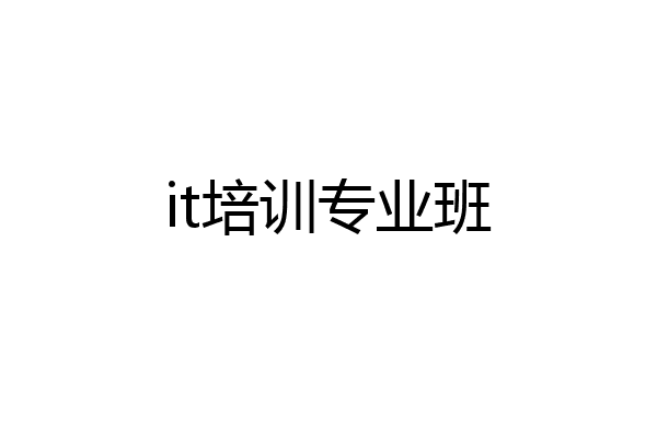 it培训专业班