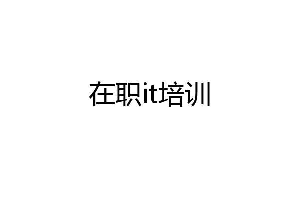 在职it培训