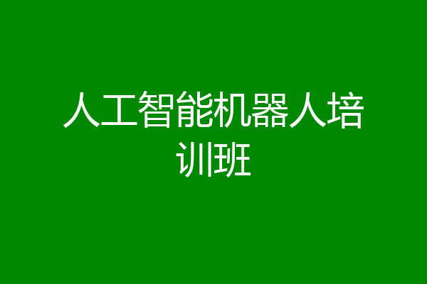 人工智能机器人培训班