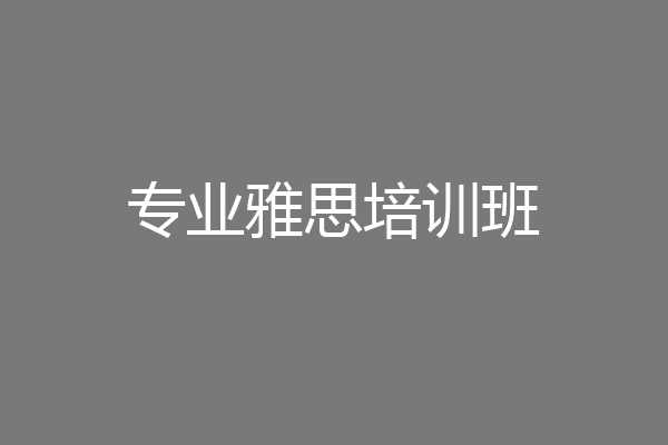 专业雅思培训班