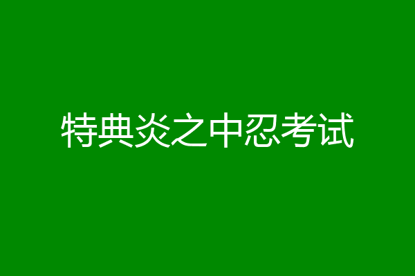特典炎之中忍考试