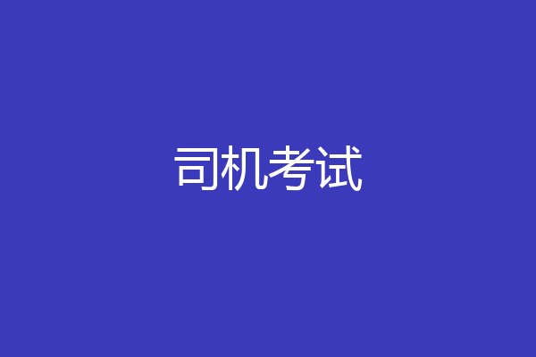 司机考试