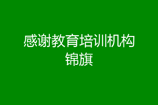 感谢教育培训机构锦旗