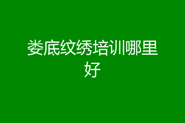 娄底纹绣培训哪里好