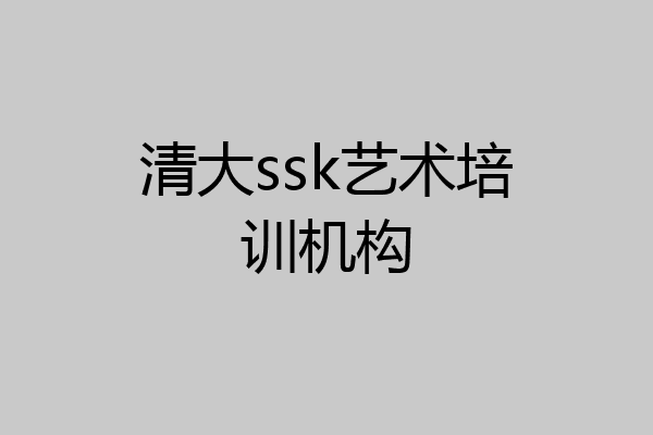 清大ssk艺术培训机构