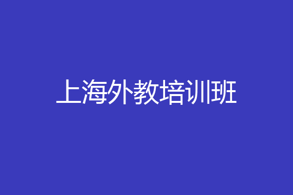 上海外教培训班