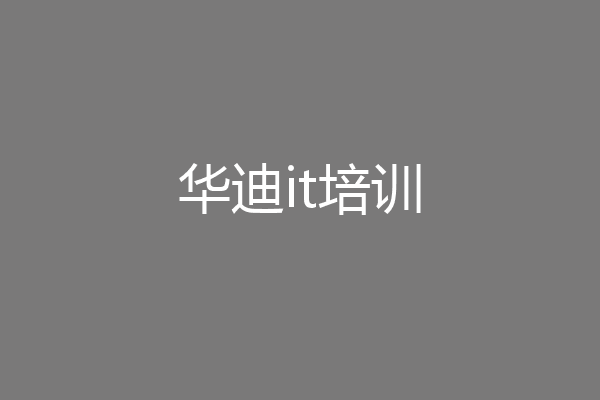 华迪it培训
