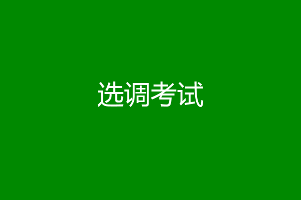 选调考试