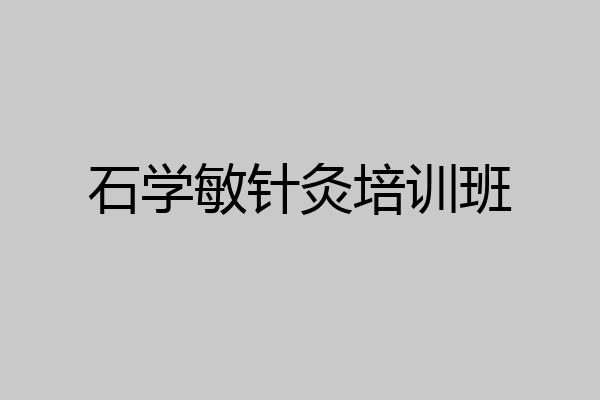 石学敏针灸培训班