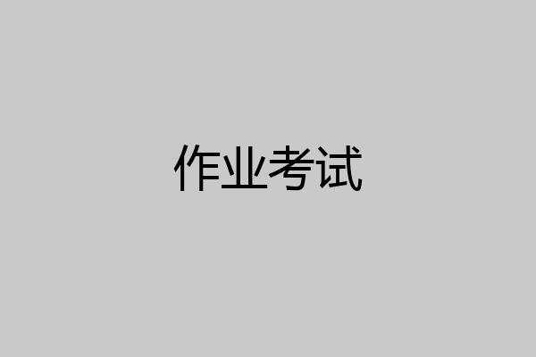 作业考试