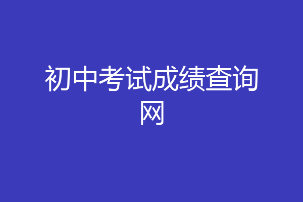 初中考试成绩查询网
