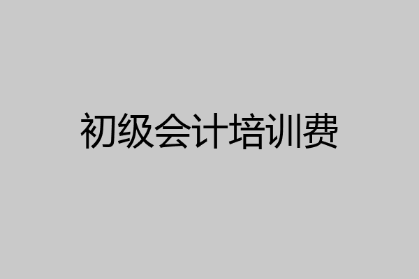初级会计培训费