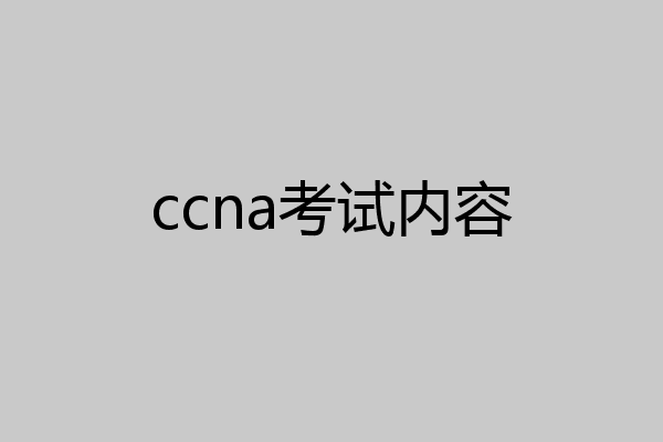 ccna考试内容