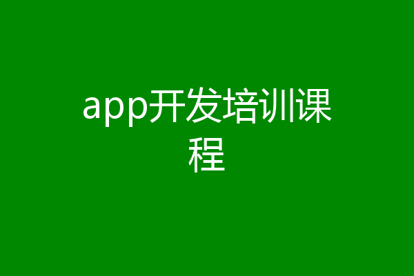 app开发培训课程