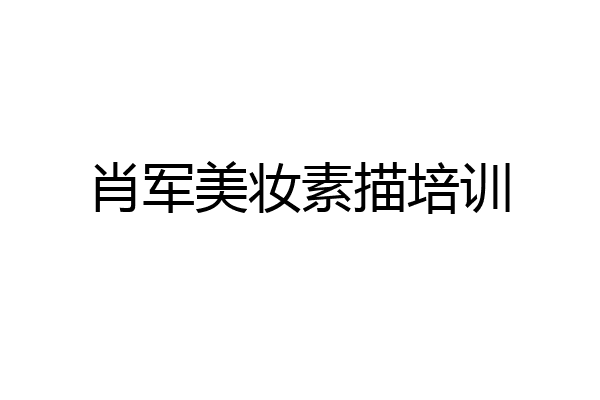 肖军美妆素描培训