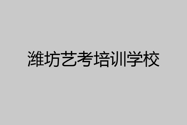 潍坊艺考培训学校
