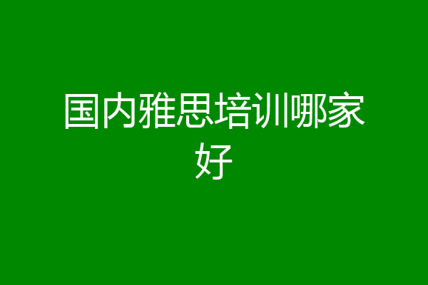 国内雅思培训哪家好