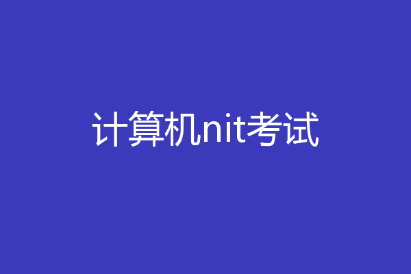 计算机nit考试
