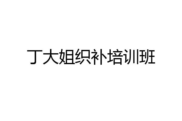 丁大姐织补培训班