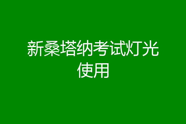 新桑塔纳考试灯光使用