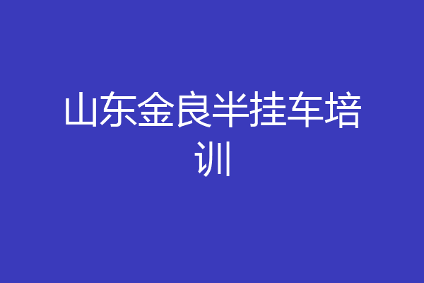 山东金良半挂车培训