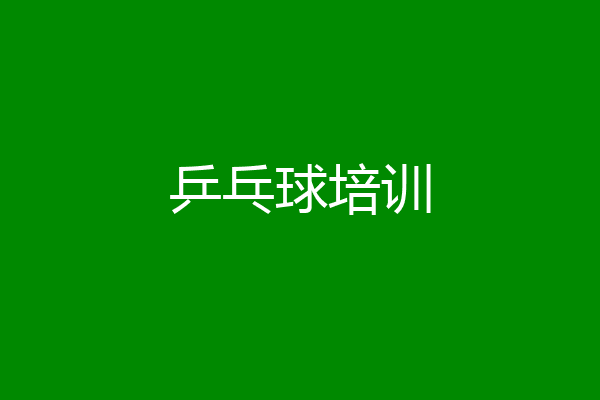 乒乓球培训