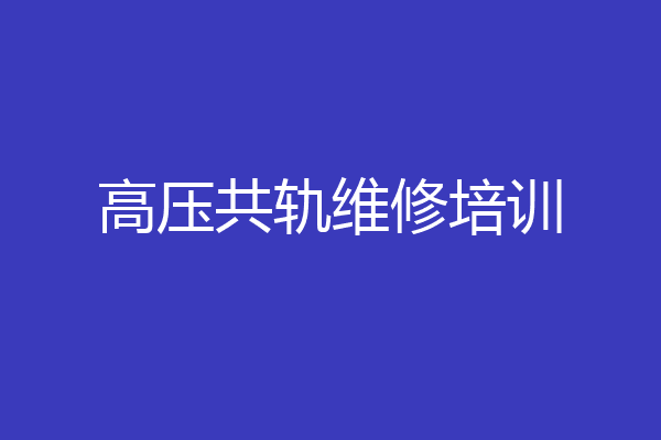 高压共轨维修培训