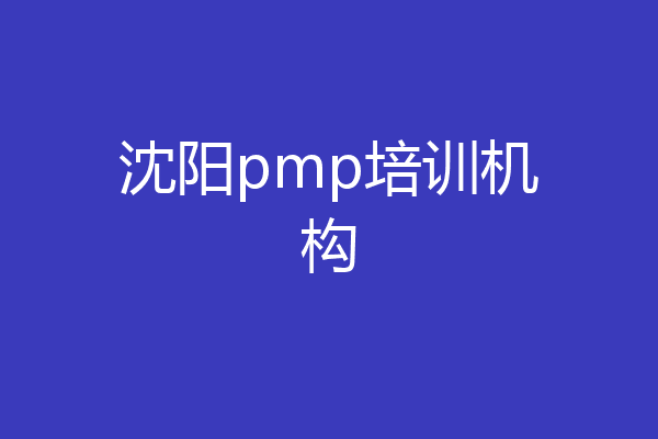 沈阳pmp培训机构