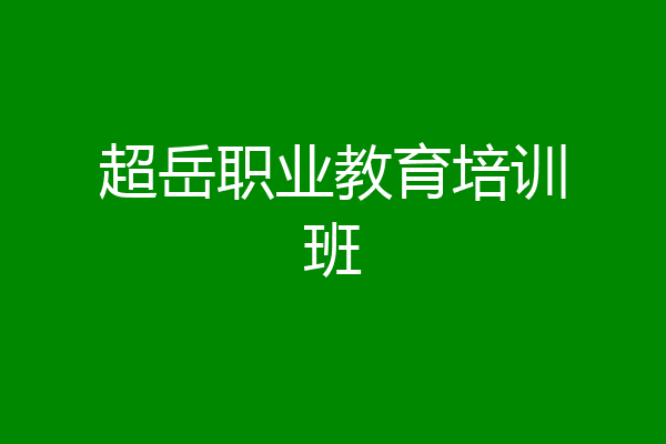 超岳职业教育培训班