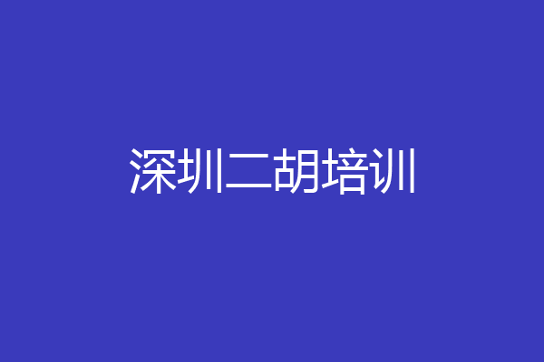 深圳二胡培训