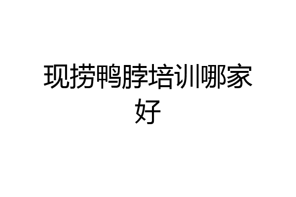 现捞鸭脖培训哪家好
