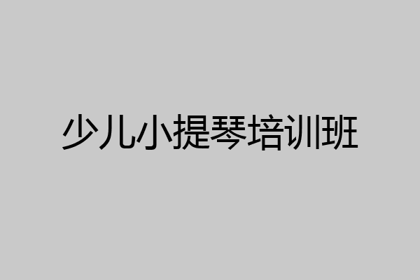 少儿小提琴培训班