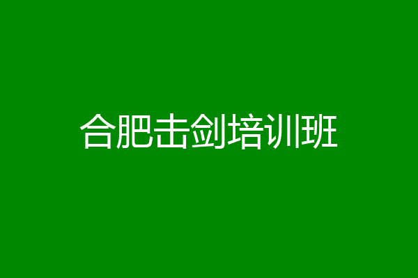 合肥击剑培训班