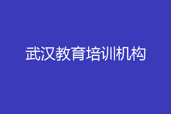 武汉教育培训机构