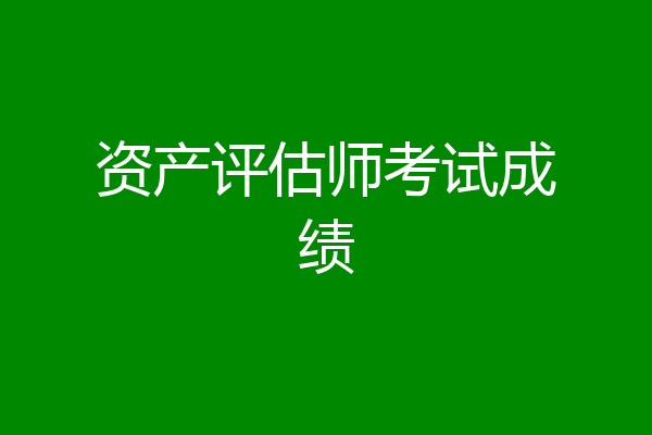 资产评估师考试成绩
