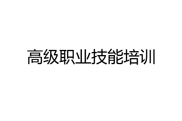 高级职业技能培训