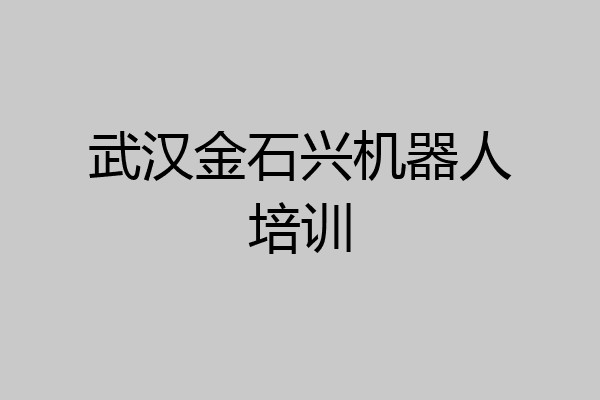 武汉金石兴机器人培训