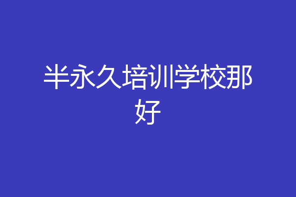 半永久培训学校那好