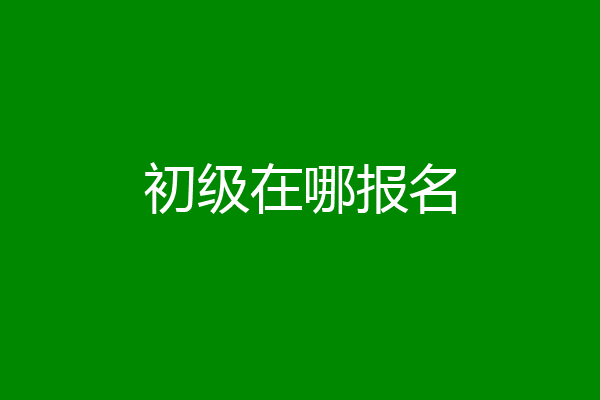 初级在哪报名