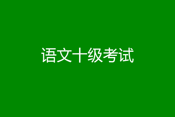 语文十级考试
