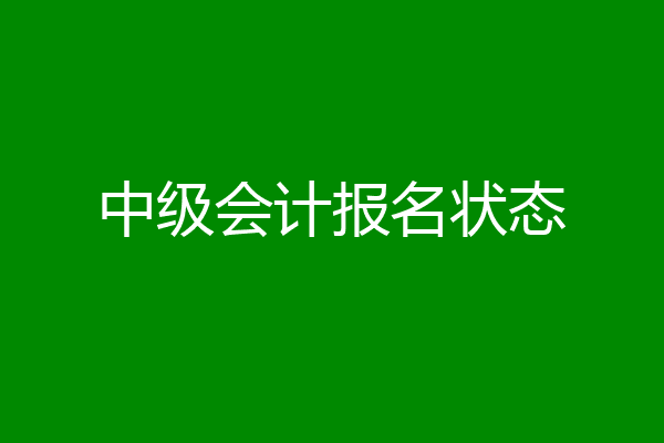 中级会计报名状态