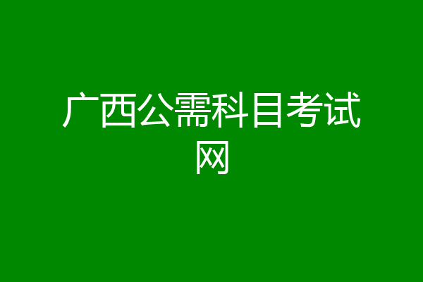 广西公需科目考试网
