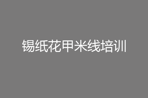 锡纸花甲米线培训