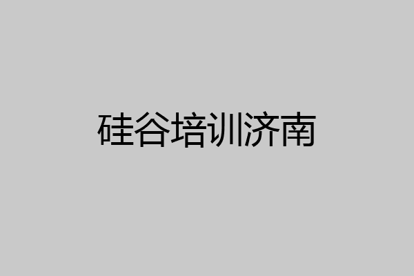 硅谷培训济南